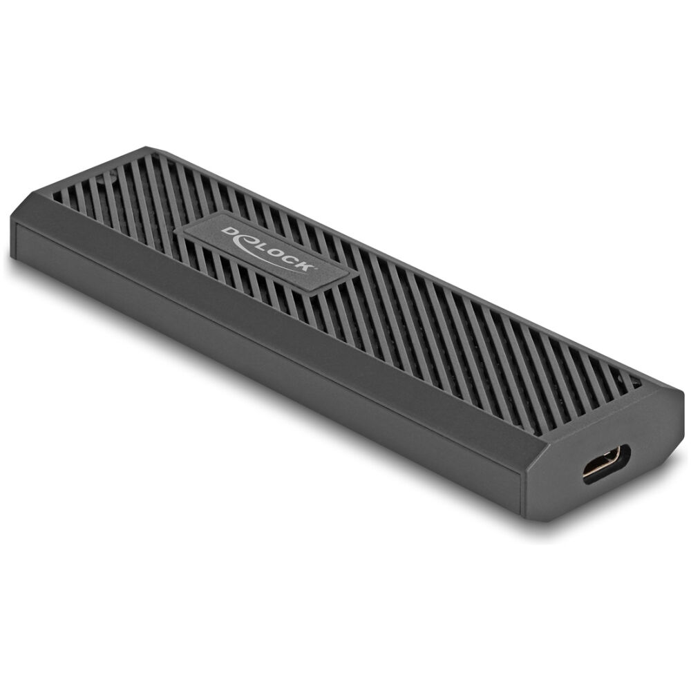 DELOCK θήκη για M.2 NVMe PCIe/SATA SSD 42031, 20Gbps, tool free, μαύρη