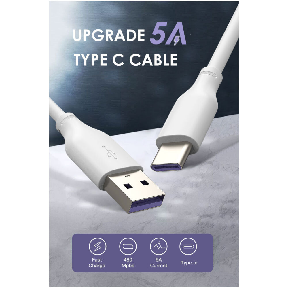 CABLETIME καλώδιο USB-C σε USB CT-U325A, 25W, 480Mbps, 0.25m, λευκό - Image 2