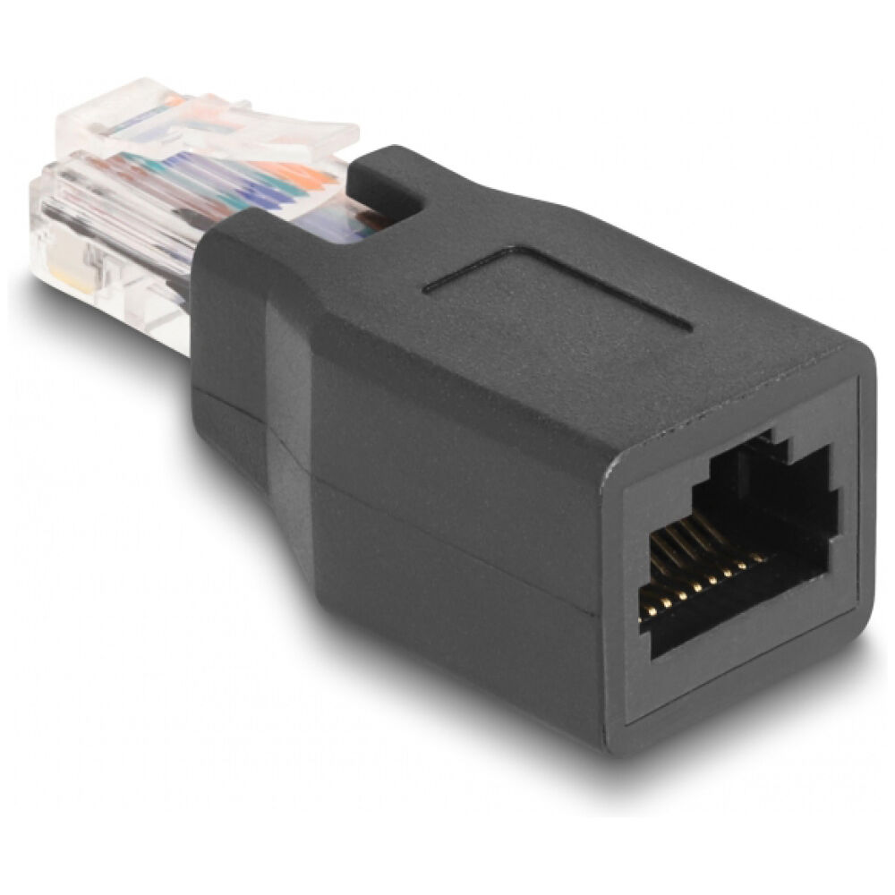 DELOCK αντάπτορας RJ45/RJ48/RJ50 66991, 10P/10C pin out 1:1, μαύρος - Image 2