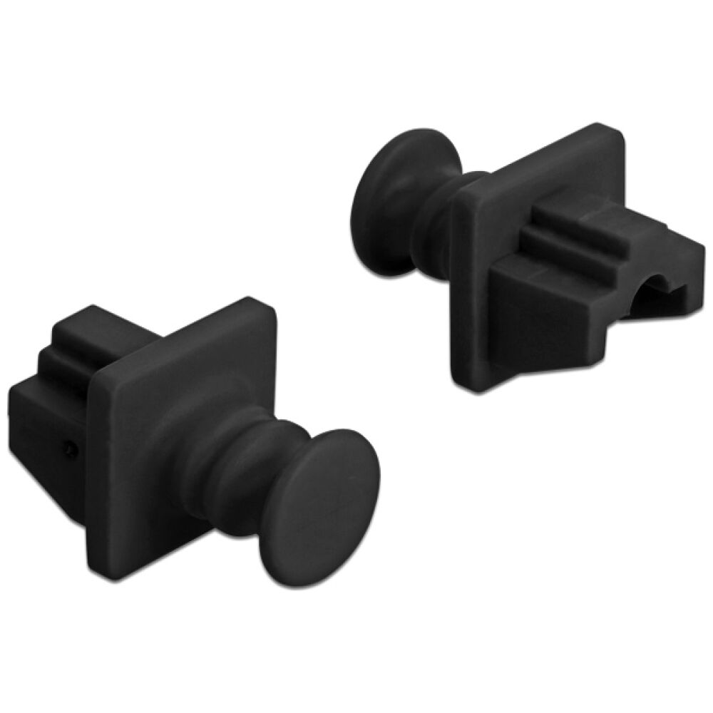 DELOCK κάλυμμα προστασίας για θύρα RJ45 86176, μαύρο, 10τμχ