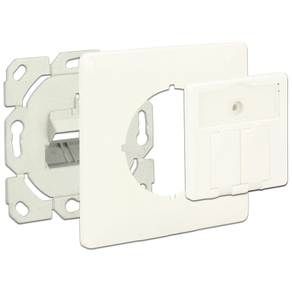 DELOCK Wall Outlet για Keystone 86219, 2 Port - Image 2