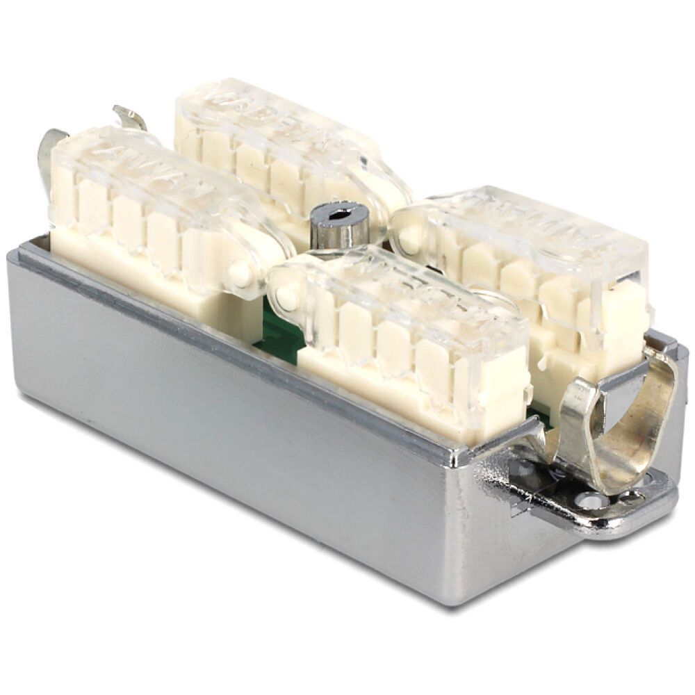 DELOCK κυτίο σύνδεσης καλωδίων δικτύου 86243, Cat 6A LSA, STP, tool-free - Image 2