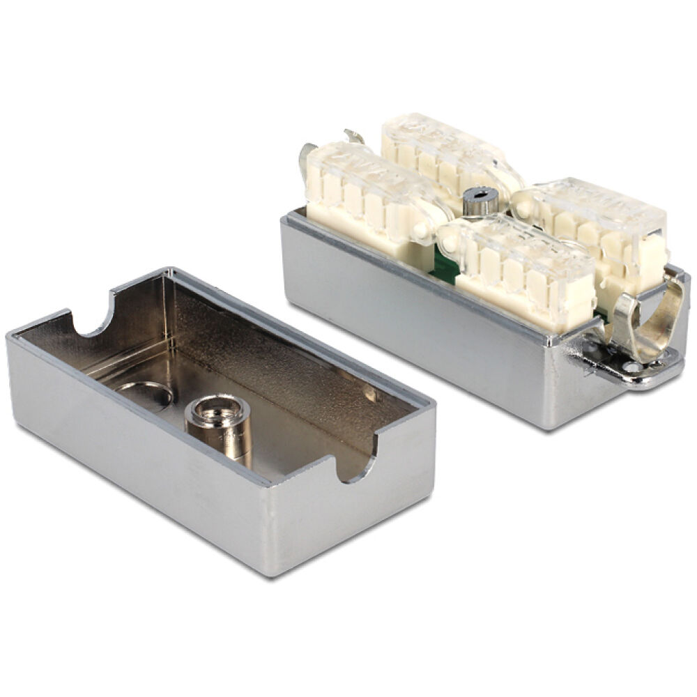 DELOCK κυτίο σύνδεσης καλωδίων δικτύου 86243, Cat 6A LSA, STP, tool-free - Image 3