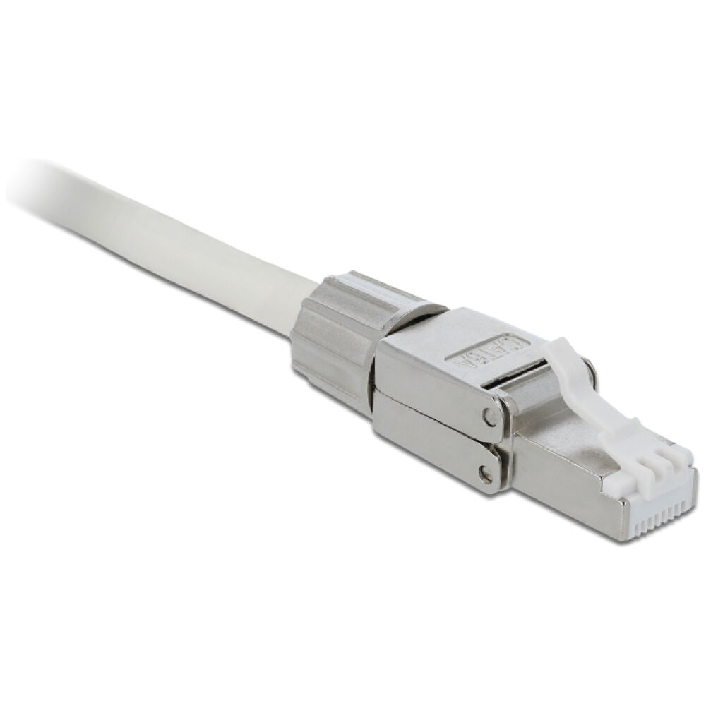 DELOCK βύσμα RJ45 CAT 6A STP 86477, tool-free, ασημί - Image 2