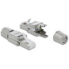 DELOCK βύσμα RJ45 CAT 6A STP 86477, tool-free, ασημί