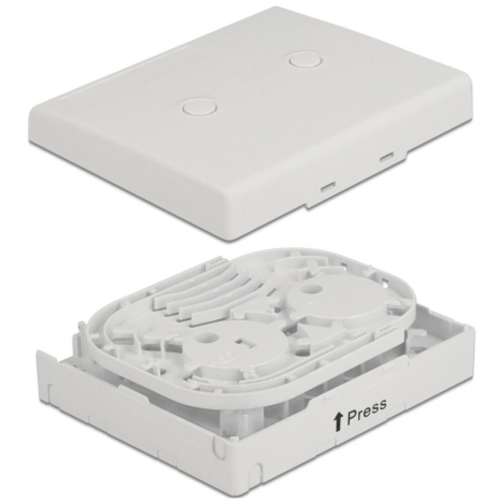 DELOCK κυτίο σύνδεσης οπτικών ινών 86843, 4x SC Simplex/LC Dublex, λευκό - Image 3