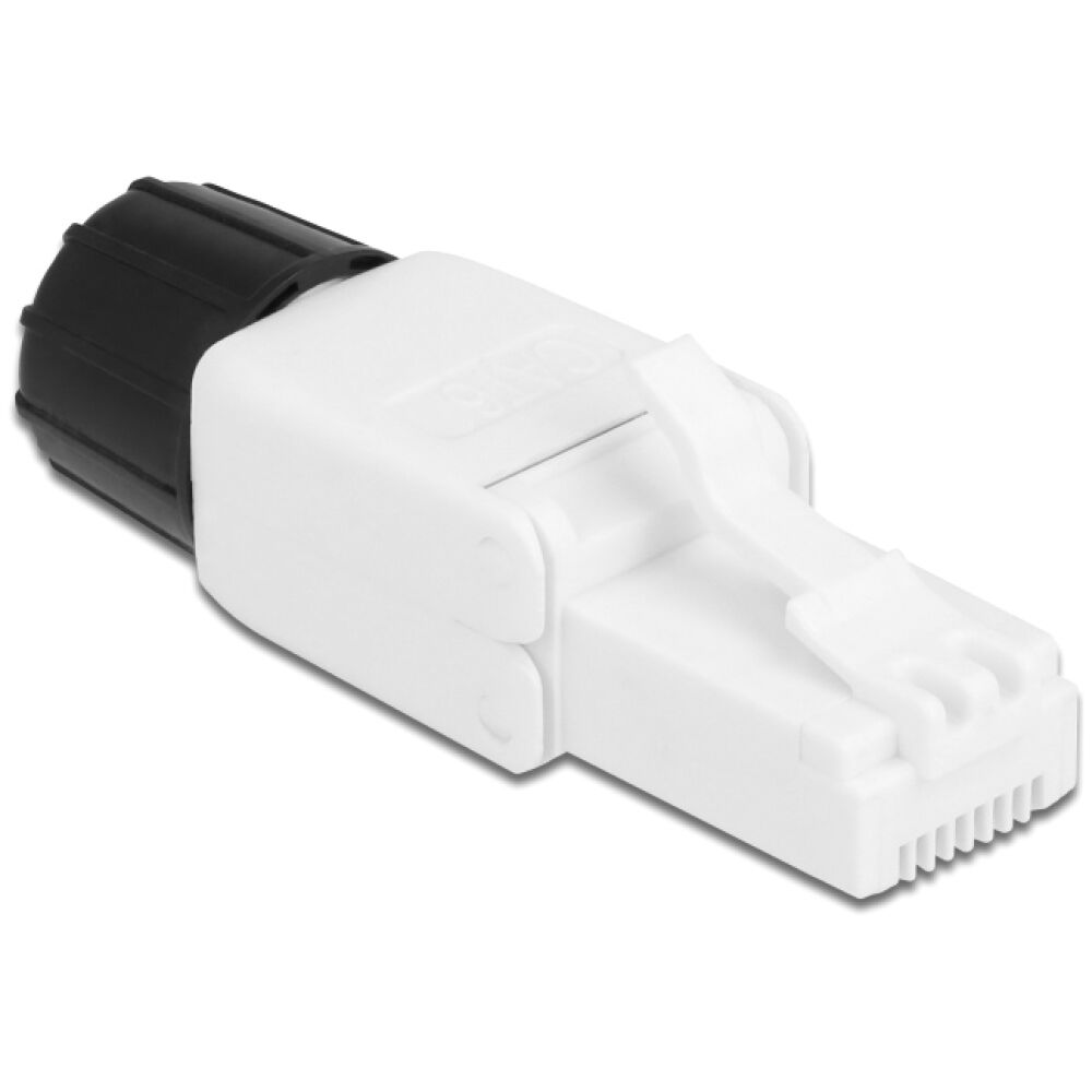 DELOCK βύσμα RJ45 CAT 6 UTP 86977, tool-free, λευκό