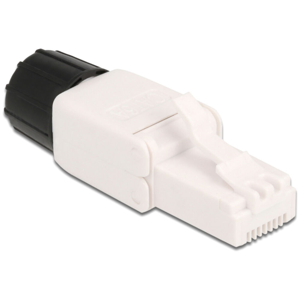DELOCK βύσμα RJ45 CAT 6A UTP 86978, tool-free, λευκό
