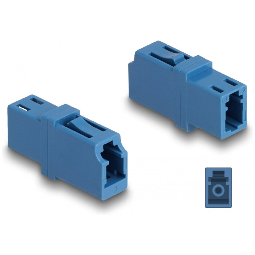 DELOCK σύνδεσμος οπτικής ίνας LC Simplex 87985, μπλε - Image 2