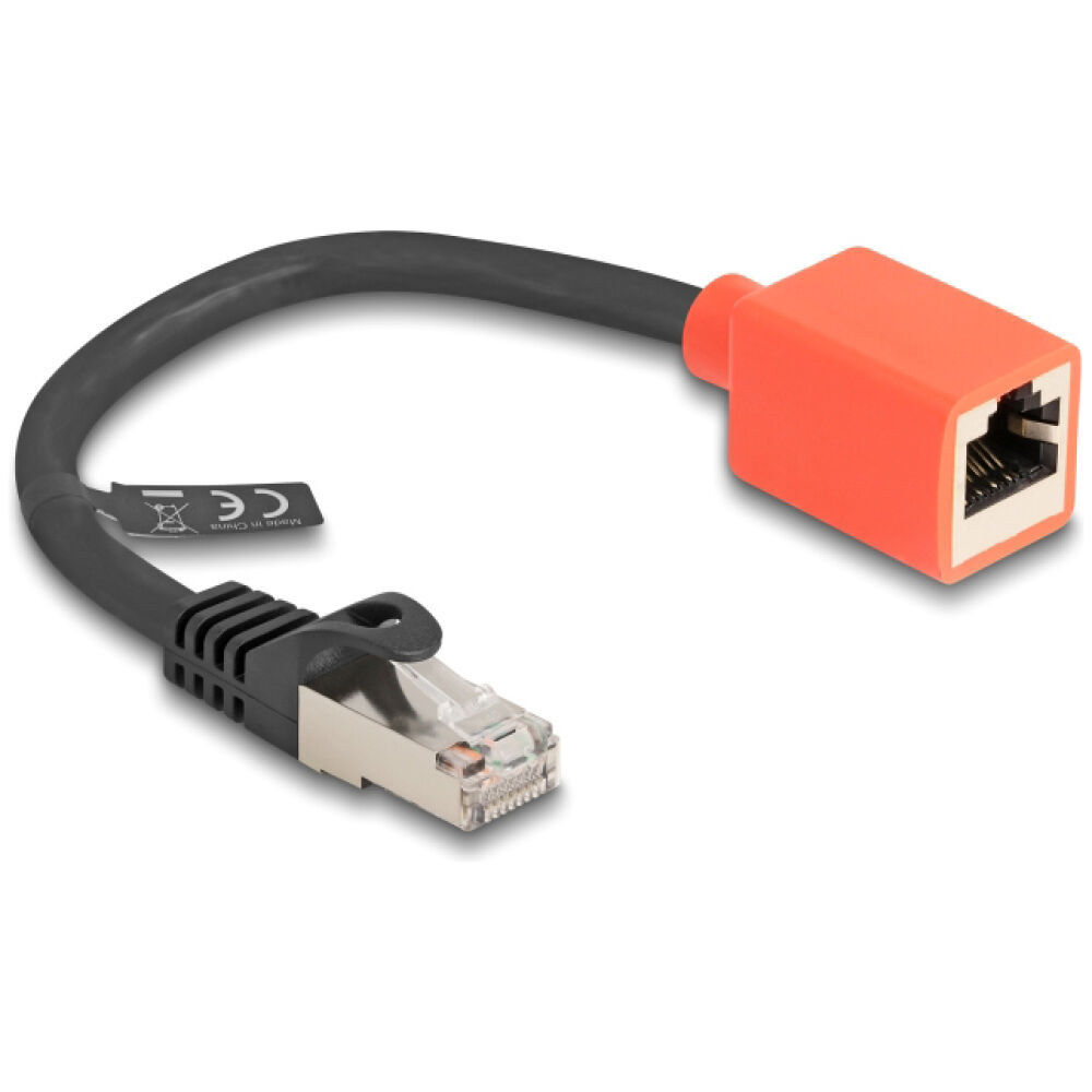 DELOCK αντάπτορας αποτροπής φθοράς RJ45 88197, CAT 6A S/FTP, 20cm