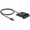 DELOCK card reader 91724 για smart card, USB σύνδεση, 480Mbps, μαύρο