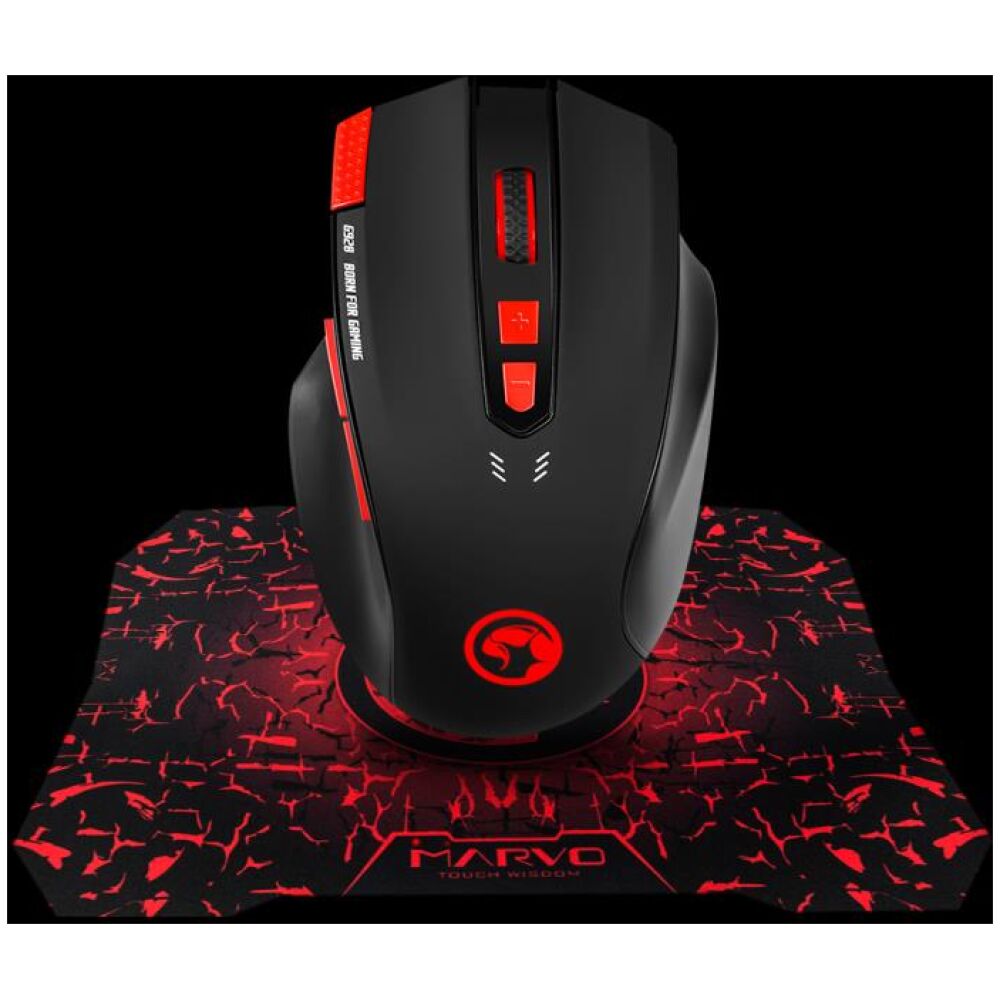MARVO G928+G1 ΕΝΣΥΡΜΑΤΟ GAMING ΠΟΝΤΙΚΙ+MOUSEPAD