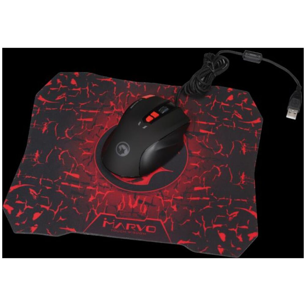 MARVO G928+G1 ΕΝΣΥΡΜΑΤΟ GAMING ΠΟΝΤΙΚΙ+MOUSEPAD - Image 3