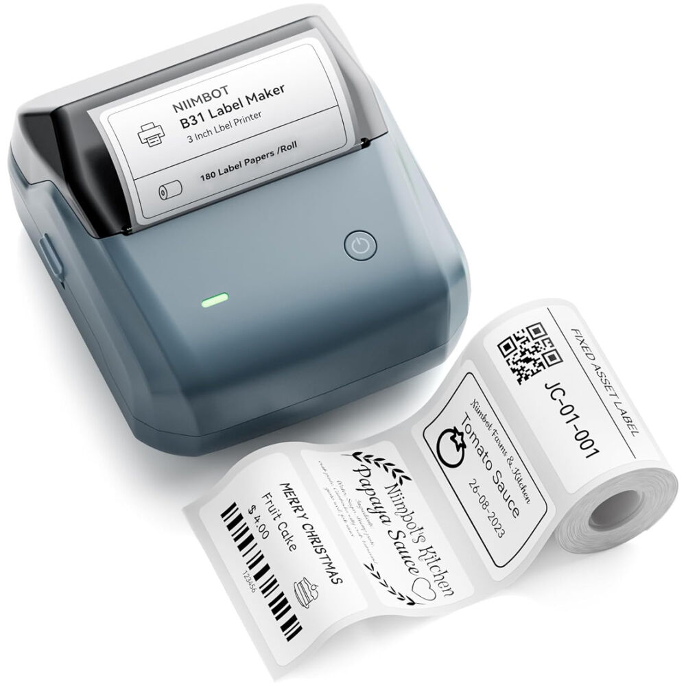 NIIMBOT smart θερμικός εκτυπωτής ετικετών B31, 203dpi, Bluetooth, μπλε