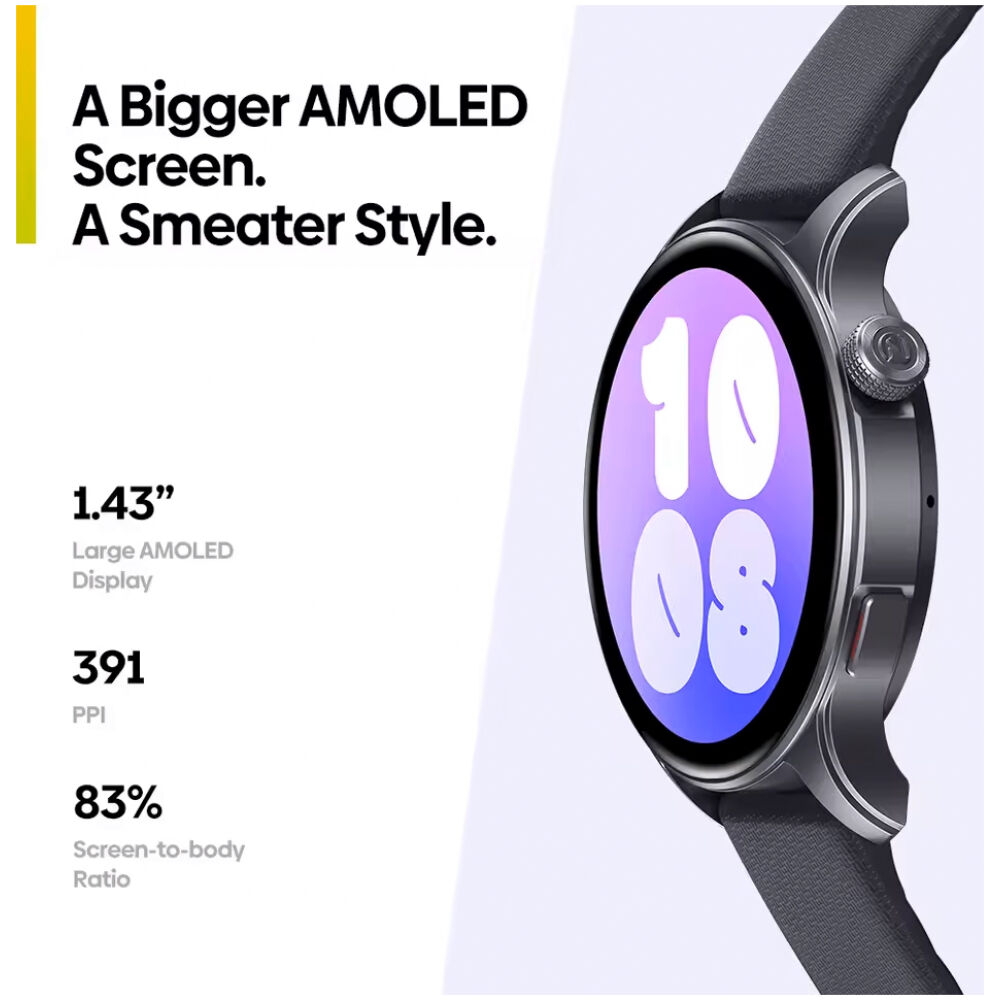 ZEBLAZE smartwatch Btalk 3 GPS, heart rate, 1.43" AMOLED, GPS, 3 ATM, γκρι - Image 4