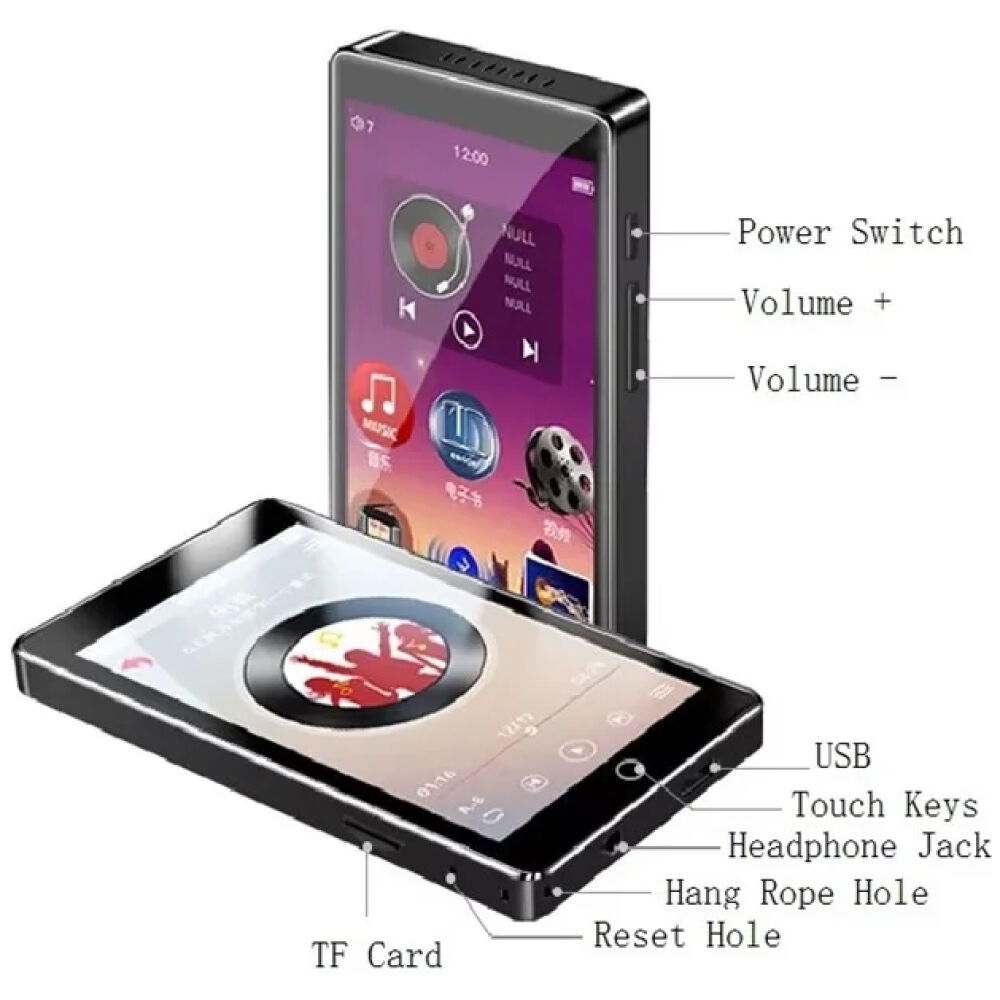 RUIZU MP3 player Η1 με οθόνη αφής 4", 32GB, ελληνικό μενού, Bluetooth, μαύρο - Image 5