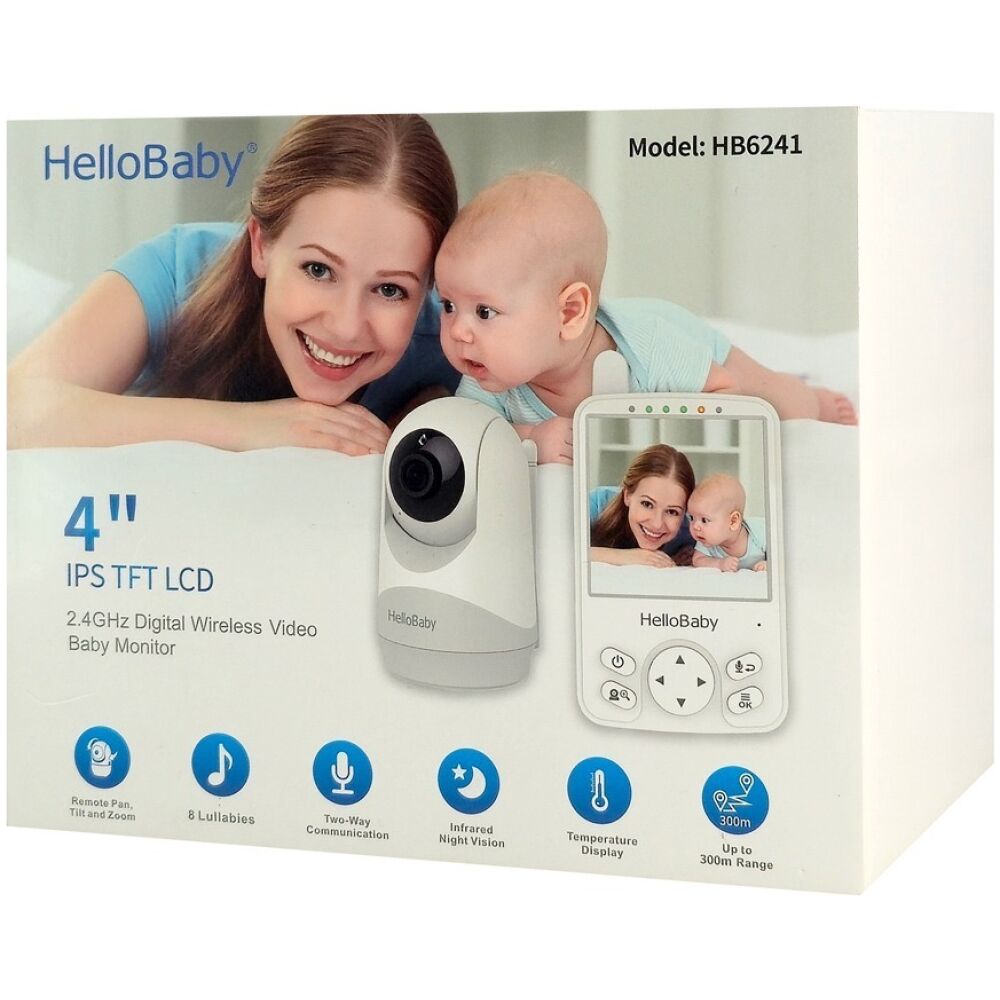 HELLOBABY ενδοεπικοινωνία μωρού HB6241 με κάμερα & οθόνη 4", 720p, PTZ - Image 6