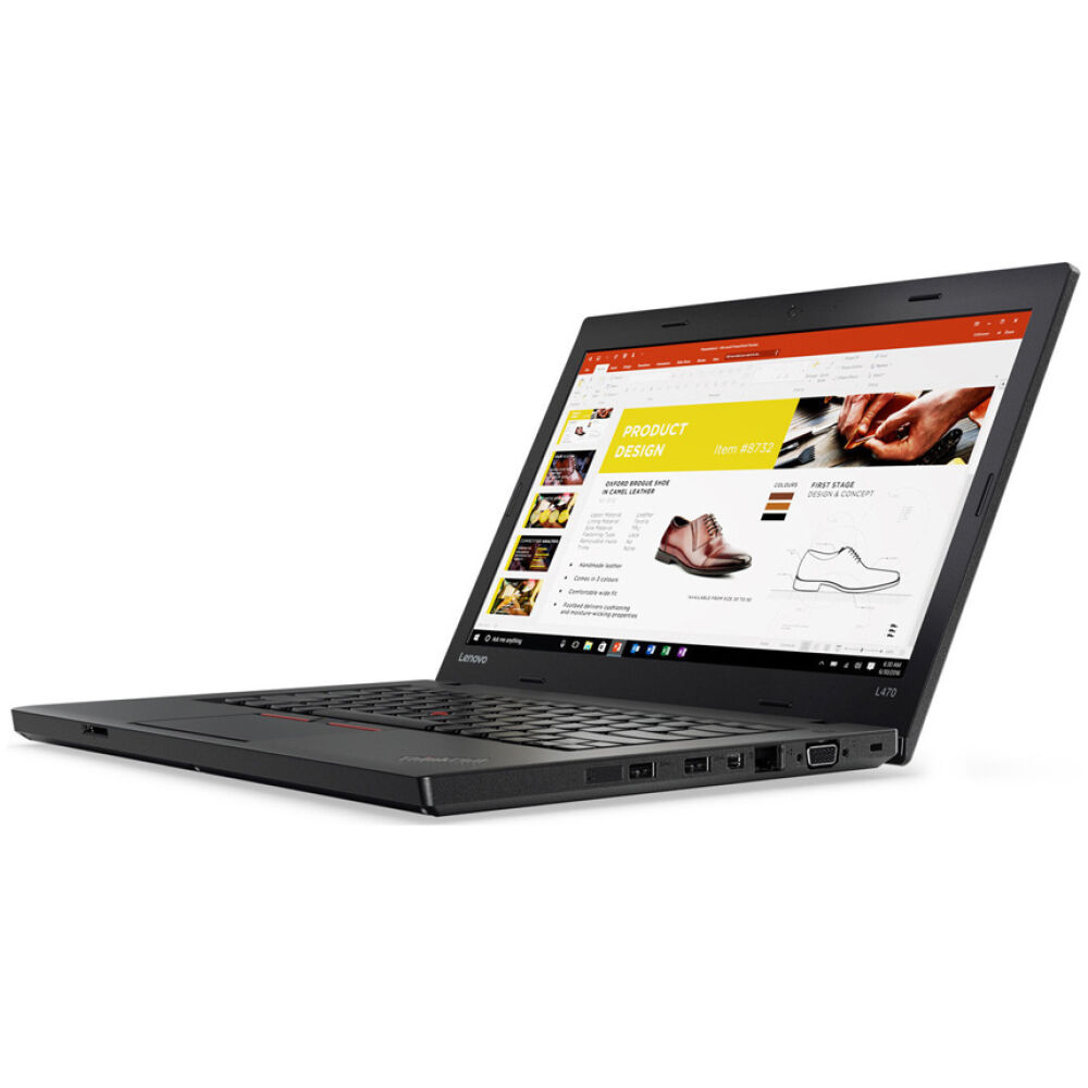 LENOVO Laptop ThinkPad L470, Refurbished Grade A, i5-6300U, 8/256GB SSD, 14", Cam, HD Graphics 520, FreeDOS