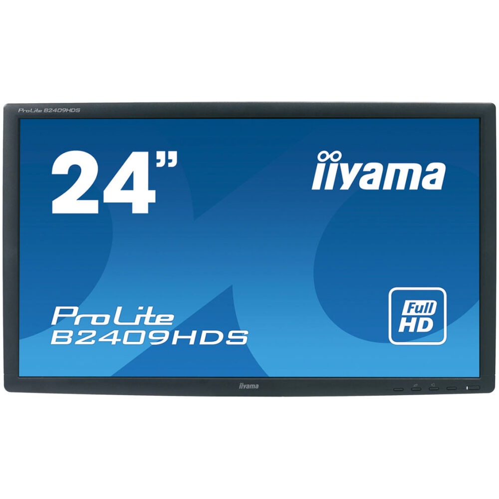 IIYAMA used οθόνη B2409HDS LED, 24" 1920x1080, VGA/HDMI/DVI, χωρίς βάση, Grade A