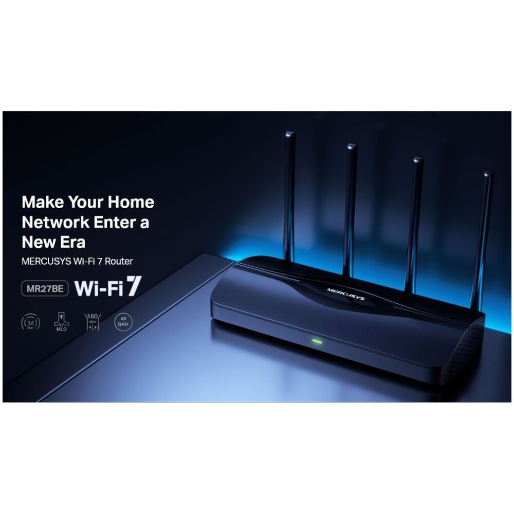 MERCUSYS router MR27BE, WiFi 7, 3.6Gbps BE3600, EasyMesh, Ver 1.20 - Image 2