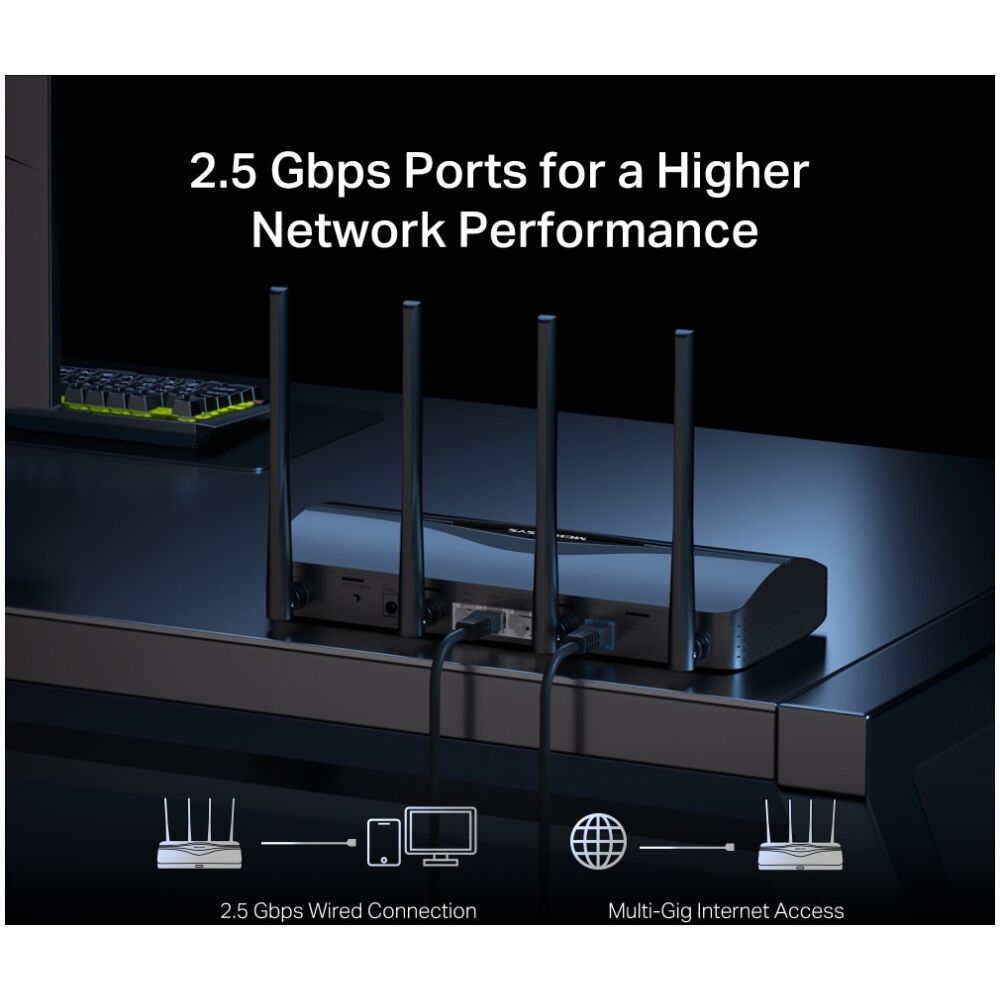 MERCUSYS router MR27BE, WiFi 7, 3.6Gbps BE3600, EasyMesh, Ver 1.20 - Image 7