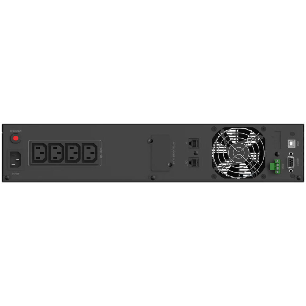 POWERTECH UPS Line Interactive PT-1408 για rack 2U, με οθόνη, 2200VA/1540W, 4x DC output - Image 2