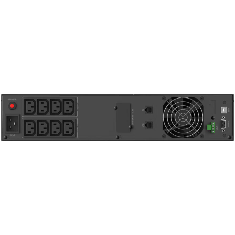 POWERTECH UPS Line Interactive PT-1409 για rack 2U, με οθόνη, 3000VA/2100W, 8x DC output - Image 2