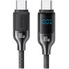 USAMS καλώδιο USB-C SJ742, 100W, 480Mbps, 1.2m, μαύρο