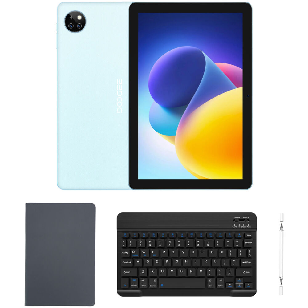 DOOGEE tablet T10W με πληκτρολόγιο/στύλο αφής/θήκη, 10.1", 4/128GB, 4G, Android 14, 8000mAh, μπλε