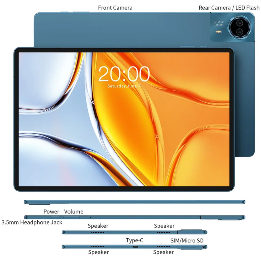 TECLAST tablet T70, 14", 8/256GB, 4G, Android 14, 10000mAh, μπλε - Image 8