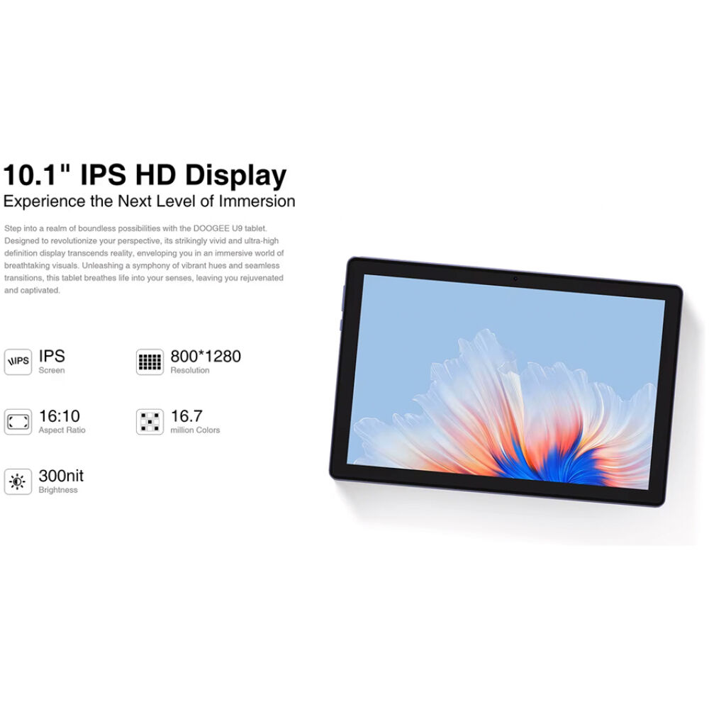 DOOGEE tablet U9, 10.1", 3/64GB, Android 13, 5060mAh, γκρι - Image 2