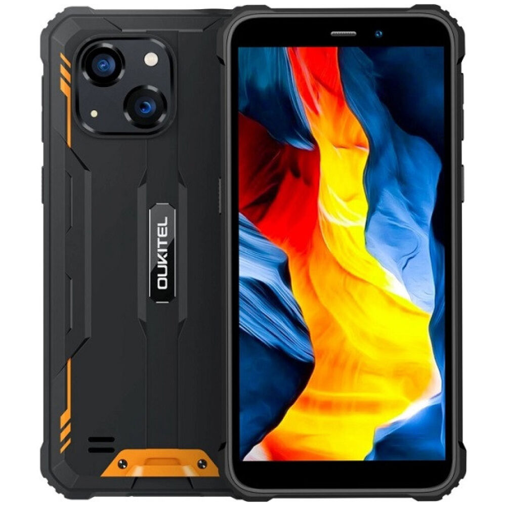 OUKITEL smartphone WP32, 6", 4/128GB, 6300mAh, IP68/IP69K, πορτοκαλί