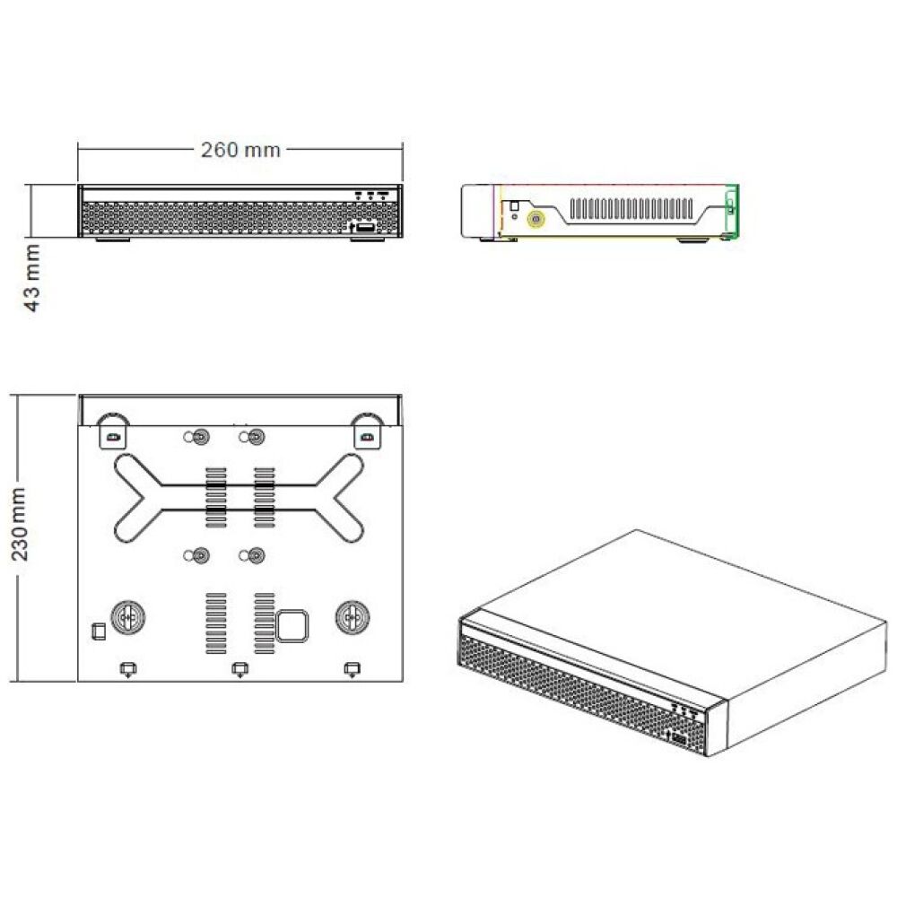 LONGSE XVR υβριδικό καταγραφικό XVRT3004D, H.265/H.264, 4 κανάλια - Image 4