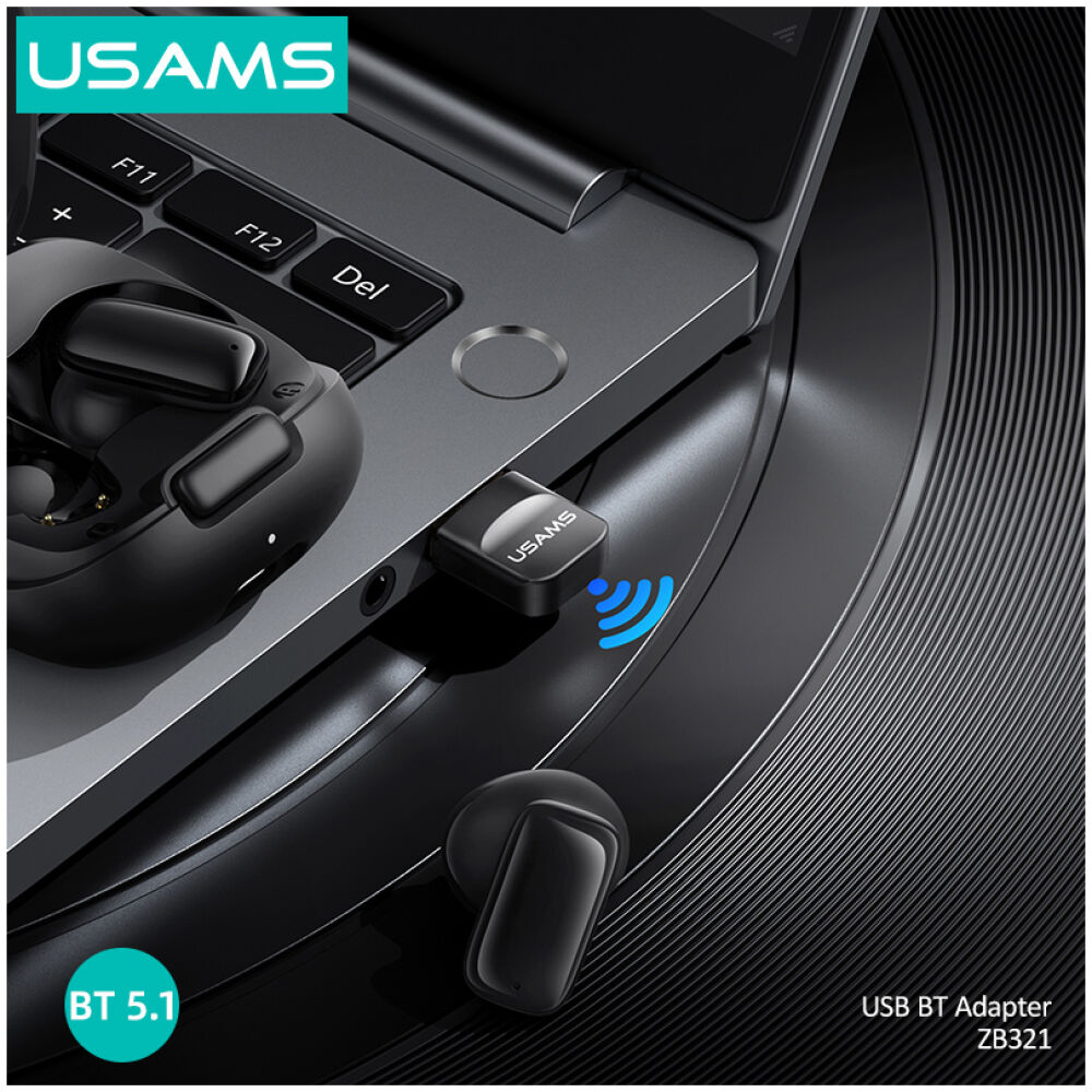USAMS USB αντάπτορας Bluetooth 5.1 ZB321, μαύρος - Image 3