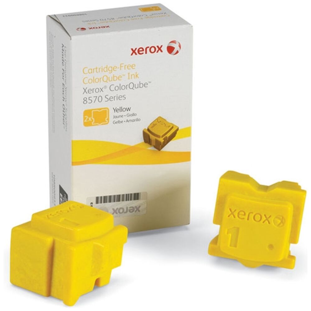 XEROX COLORQUBE 8570 YELLOW SOLID INK (2Pk, 4.4k) (108R00933) (XER108R00933)
