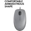 Logitech M110 Optical Mouse Silent (Gray, Wired) (910-005490) (LOGM110GRAY)