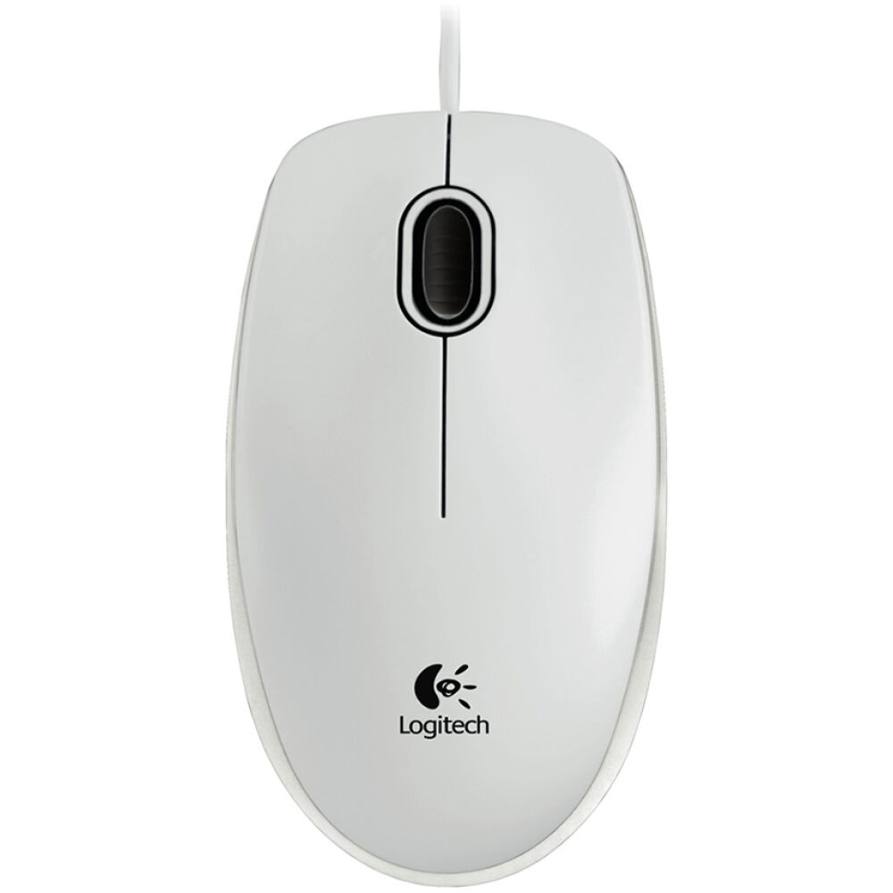 Logitech B100 Optical Mouse (White) (910-003360)