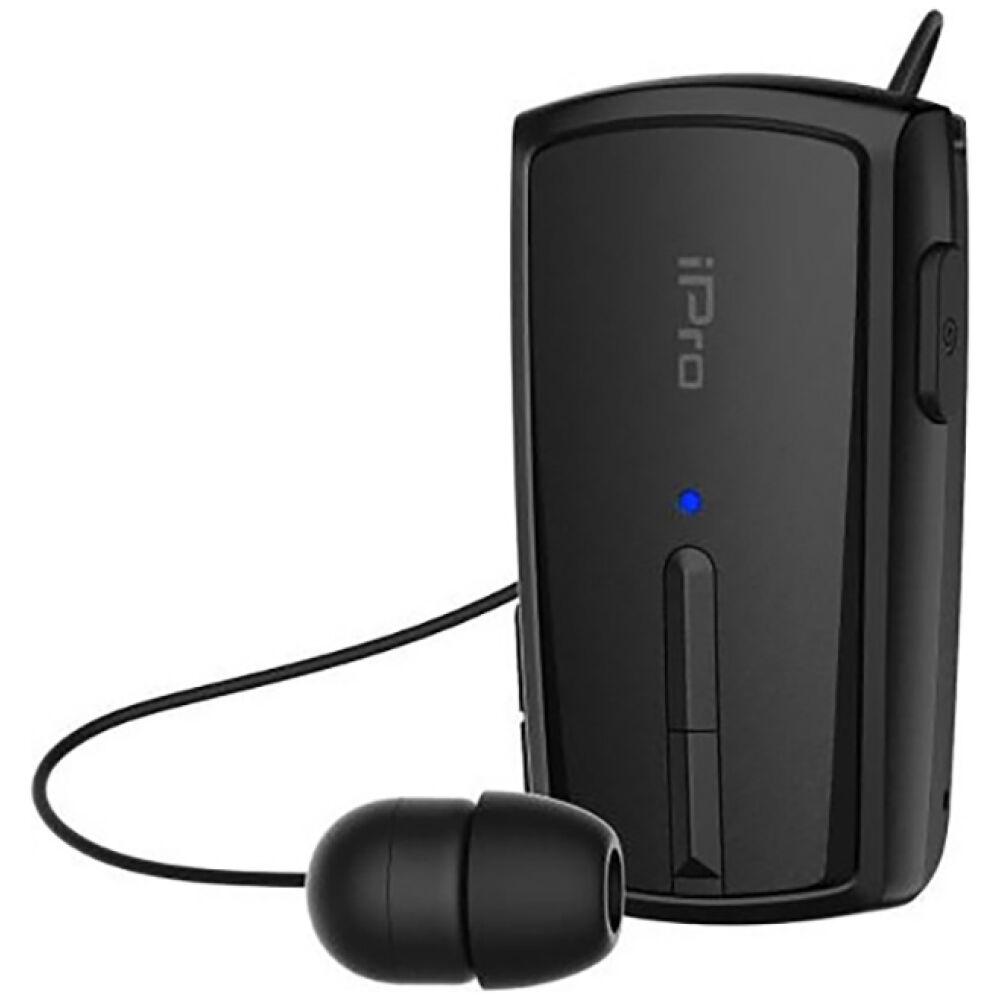 Ακουστικό Bluetooth iPro RH120 Retractable Μαύρο (RH120BL) (IPRORH120BL)