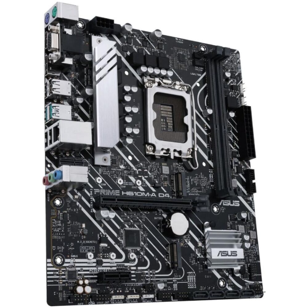 Asus Prime H610M-A D4-CSM Motherboard Micro ATX με Intel 1700 Socket (90MB19P0-M0EAYC) (ASU90MB19P0-M0EAYC)