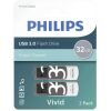 Philips Vivid pack 32GB USB 3.0 Stick Γκρι (PHUSB32GVIVIDU3P2) (PHIPHUSB32GVIVIDU3P2)