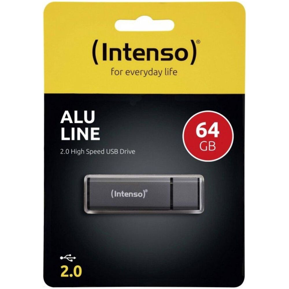 Intenso USB 2.0 Stick 64GB Alu Line Anthracite (3521491) (NSO3521491)