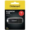 Intenso USB 2.0 Stick 16GB Rainbow Line Black (3502470) (NSO3502470)