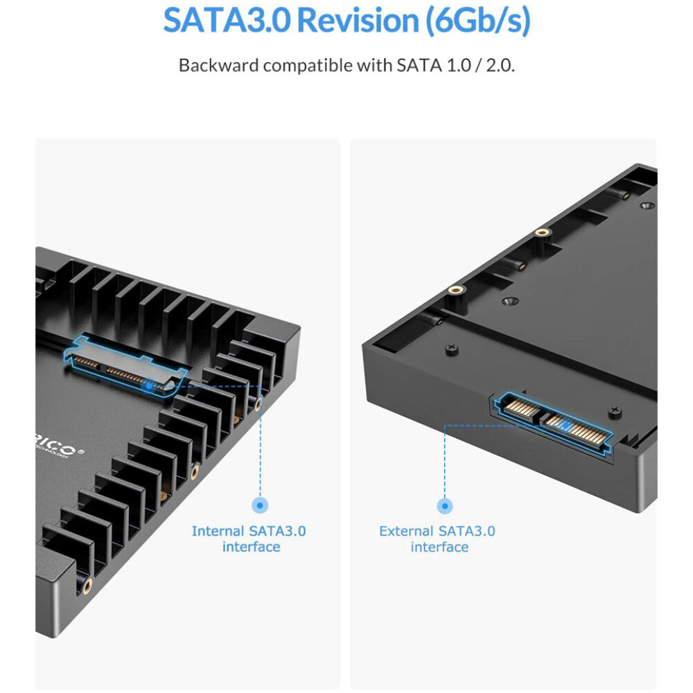 ORICO tray μετατροπής από 3.5" σε 2.5" 1125SS-V1, 6Gbps, μαύρο - Image 5