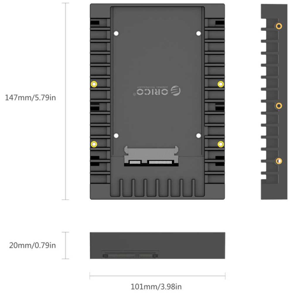 ORICO tray μετατροπής από 3.5" σε 2.5" 1125SS-V1, 6Gbps, μαύρο - Image 6