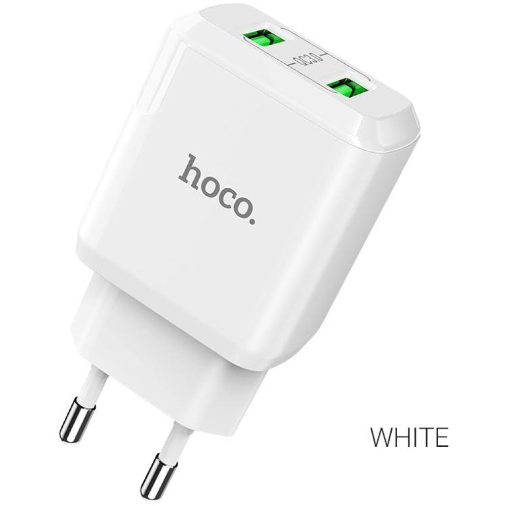 HOCO N6 ΦΟΡΤΙΣΤΗΣ CHARMER, 2 ΘΥΡΕΣ, QC3.0, 18w ΛΕΥΚΟ - Image 2