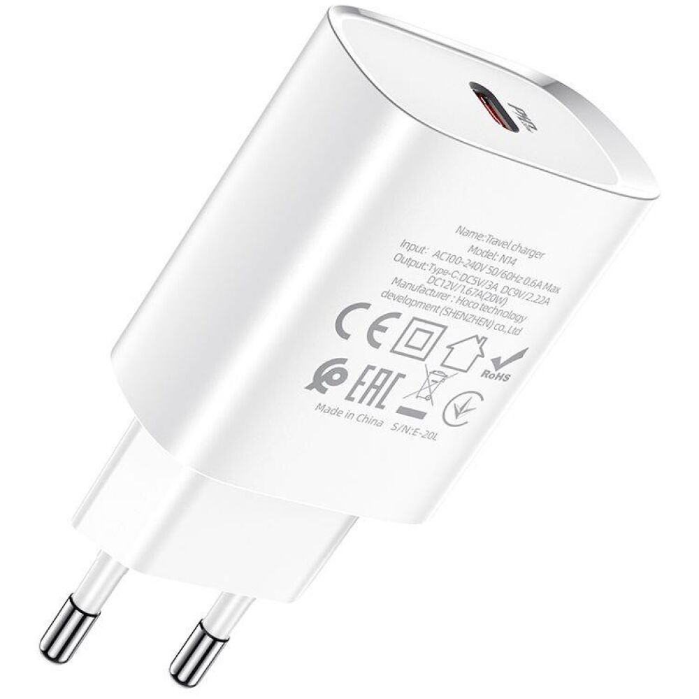 HOCO N14 ΦΟΡΤΙΣΤΗΣ SMART CHARGING, 1 ΘΥΡΑ, PD20W