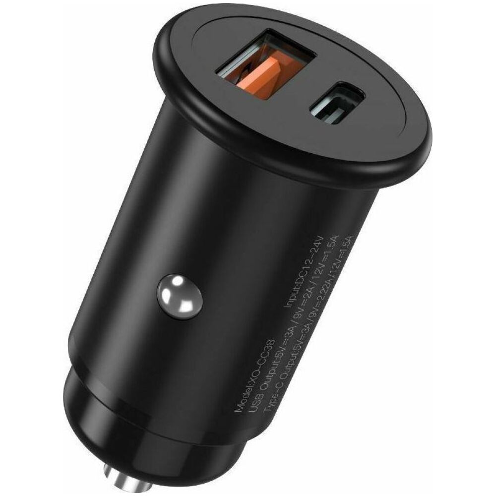 XO CC38 ΦΟΡΤΙΣΤΗΣ ΑΥΤΟΚΙΝΗΤΟΥ 20W PD+QC3.0, ΜΕΤΑΛΛΙΚΟΣ, 2 ΘΥΡΕΣ, ΜΑΥΡΟΣ - Image 2