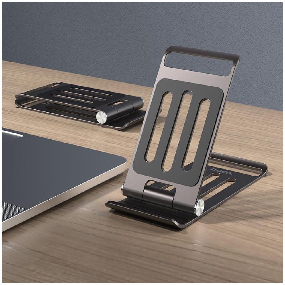 HOCO PH49 ΒΑΣΗ ΣΤΗΡΙΞΗΣ ELEGANT METAL FOLDING, ΓΚΡΙ - Image 2