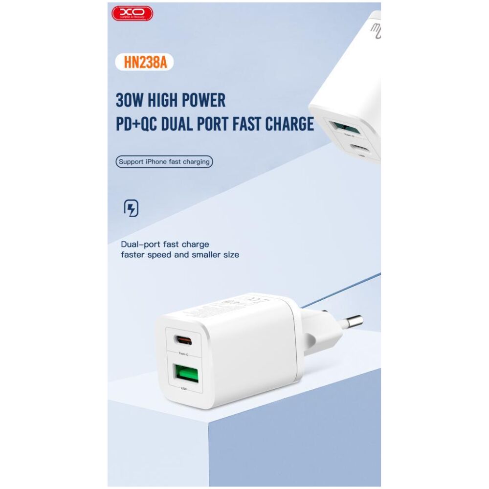 XO HN238A ΦΟΡΤΙΣΤΗΣ PD 30W mini, 2 ΘΥΡΕΣ - Image 2