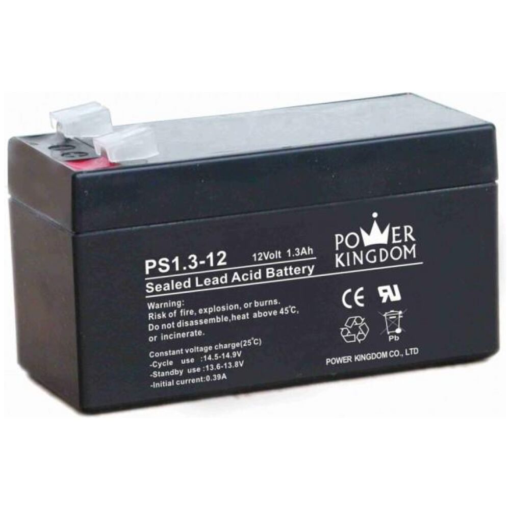 POWER KINGDOM BATTERY 12V 1.3AH.